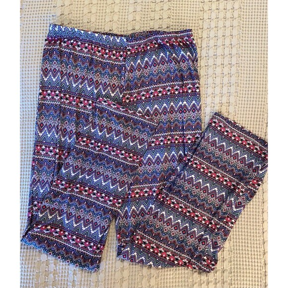 Bobbie Brooks Womens Size Small Pink Purple Patterened Pull On Pajama Pants Soft - Picture 9 of 9